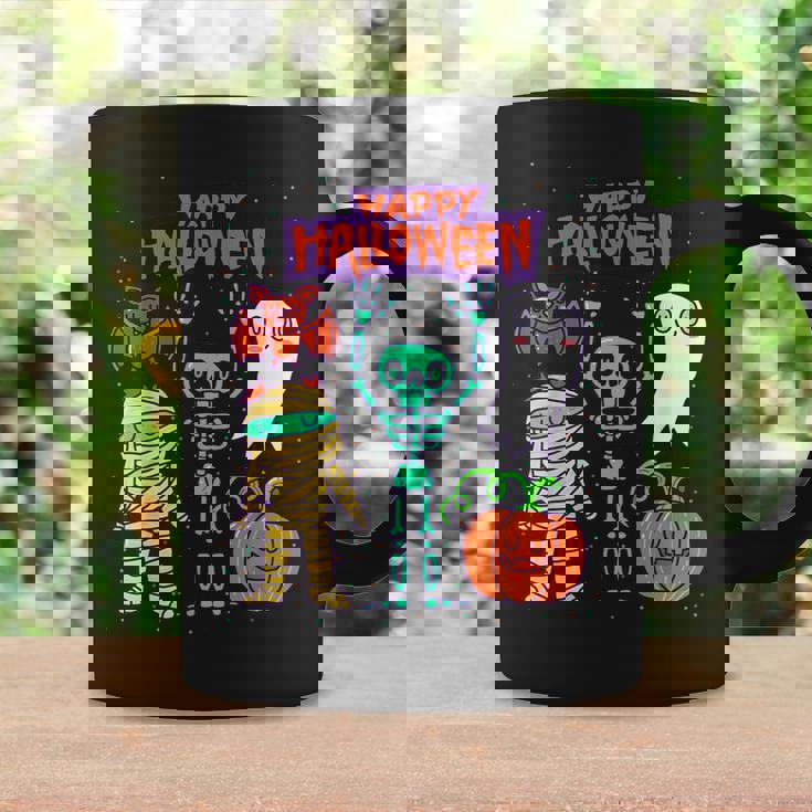 ハッピーハロウィン骨格かぼちゃかわいいゴーストキッズ男の子女の子 コーヒーマグ ギフトのアイデア