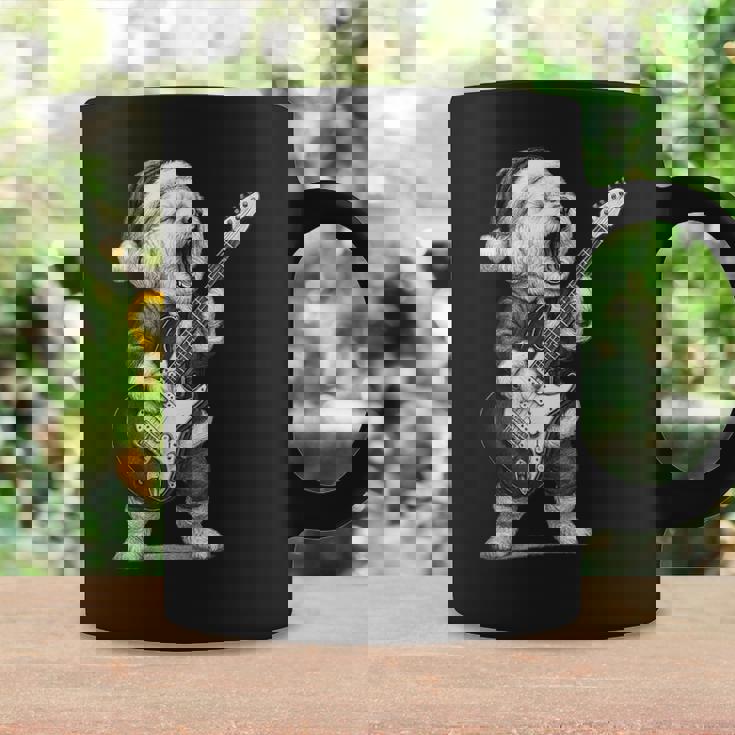 ビション・フリーゼ ギターを弾く クリスマス 犬好き コーヒーマグ ギフトのアイデア