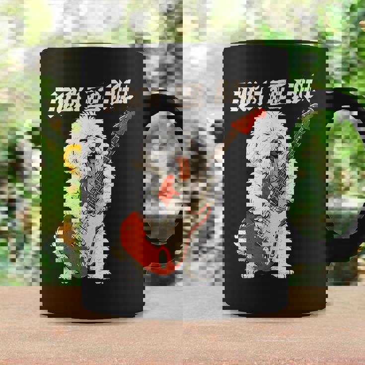 ビション・フリーゼ ギターを弾く ロックンロール 犬好き コーヒーマグ ギフトのアイデア