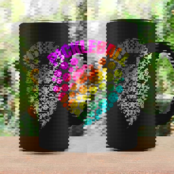 ピックルボール ハート カラフル ラブ ピックルボール コーヒーマグ ギフトのアイデア