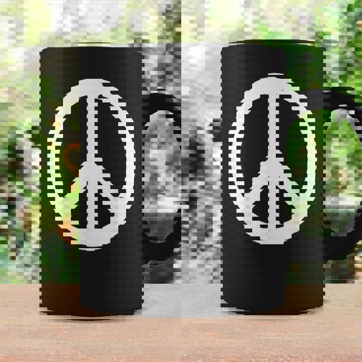 ホワイト ピースサイン コーヒーマグ ギフトのアイデア