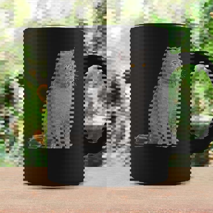 ブリティッシュショートヘアの猫 長袖tシャツ コーヒーマグ ギフトのアイデア