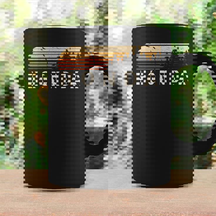 ホンダ、カリフォルニア州ヴィンテージエバーグリーンサンセット80年代レトロ。 長袖tシャツ コーヒーマグ ギフトのアイデア