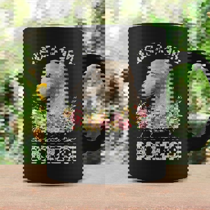 ボルゾイシャツ犬ギフト彼女を愛する女の子だけボルゾイ コーヒーマグ ギフトのアイデア