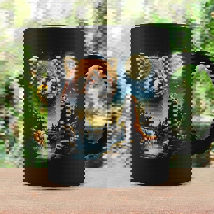 レッサーパンダ ハウリング トゥ ザ ムーン ミーム おもしろ 90年代 レッサーパンダ コーヒーマグ ギフトのアイデア