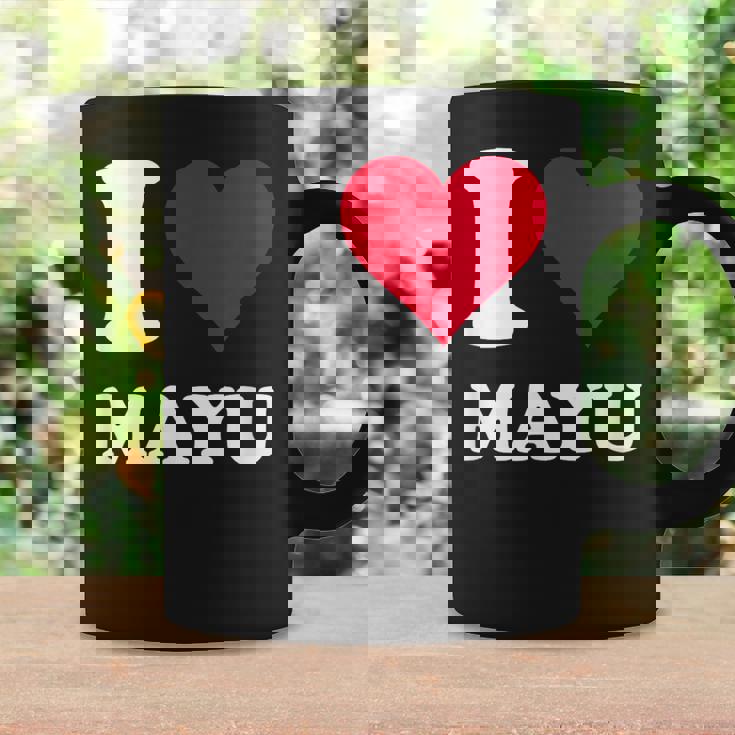 レッドハート I Love Mayu コーヒーマグ ギフトのアイデア