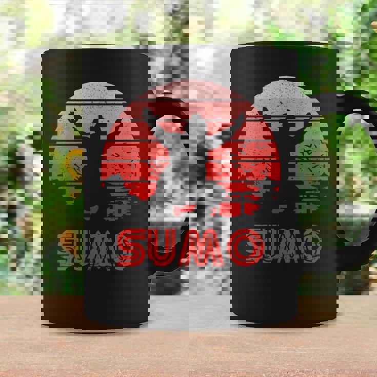 レトロサンセット相撲 コーヒーマグ ギフトのアイデア