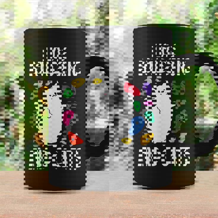 ロッククライミングホールズ クライマー キュート I Love ボルダリングと猫 コーヒーマグ ギフトのアイデア