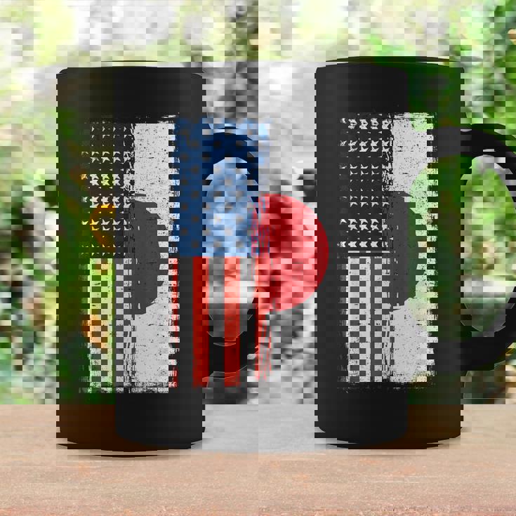 半日半 アメリカ国旗 日米ルーツ コーヒーマグ ギフトのアイデア