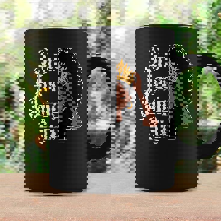 可愛いアフロ黒ギャルメラネティッドソープソウル コーヒーマグ ギフトのアイデア