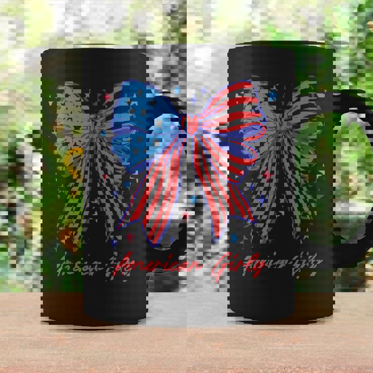 愛国的な弓 アメリカンガーリーシャツ 星条旗アート コーヒーマグ ギフトのアイデア