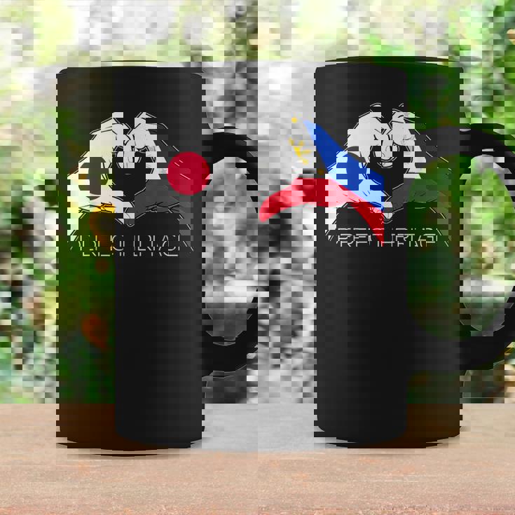 日本とフィリピン フィリピン人 日本人パーフェクトヘリテージ ヘア コーヒーマグ ギフトのアイデア