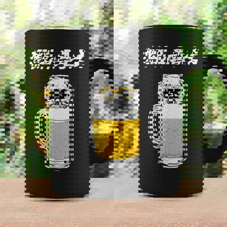 燃料は酒 ペキニーズ グッズ 犬好き おもしろ 面白い ネタ 笑える 飲み会 コーヒーマグ ギフトのアイデア