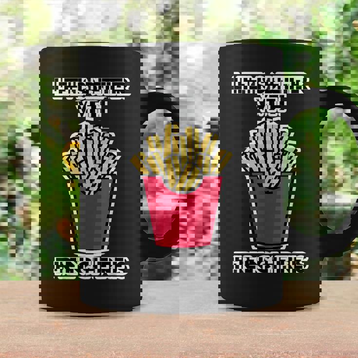 男性用フライドポテトデザイン フライドポテトと一緒に人生はより良いです コーヒーマグ ギフトのアイデア