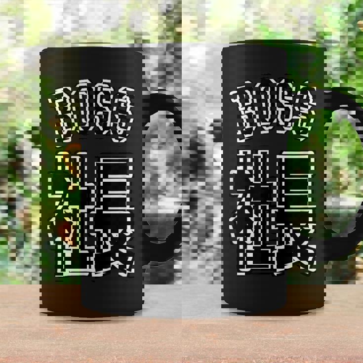 社長 Boss ボス（チームユニフォーム風）【変なデザイン屋さん】文字 面白い ネタ コーヒーマグ ギフトのアイデア