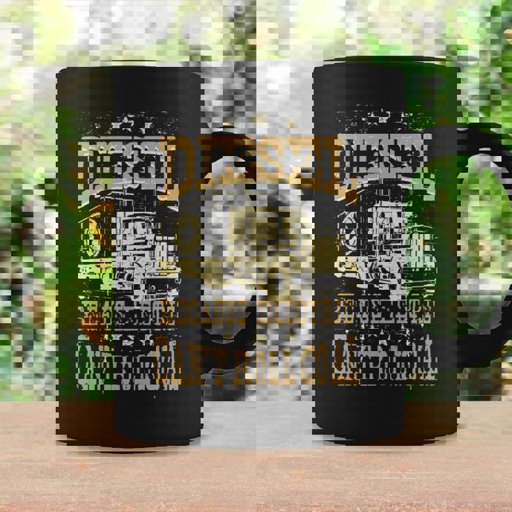 電気は石炭ディーゼルトラックを転がすことができないのでディーゼル 長袖tシャツ コーヒーマグ ギフトのアイデア