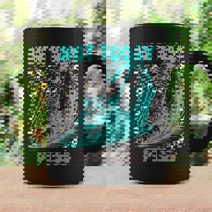 面白いptsd啓発リラックス猫は今日ではありません コーヒーマグ ギフトのアイデア