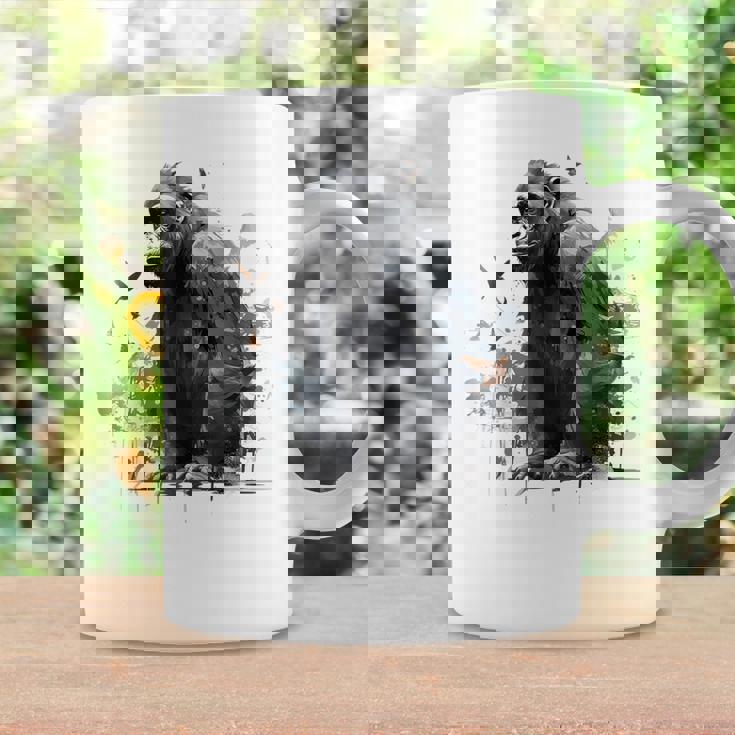 Gorilla Lover アートワーク 鳥 動物 モチーフ ゴリラ コーヒーマグ ギフトのアイデア