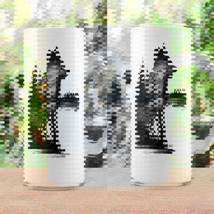 Nature Mountains Adventure Wolf Outdoor Wildlife Forest Coffee Mug Gifts ideas
