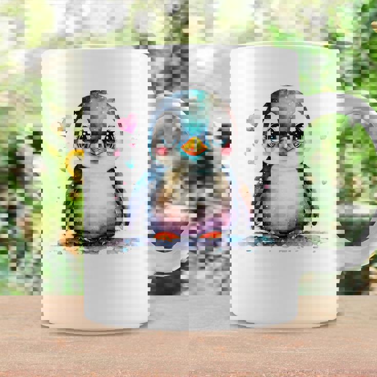 ちょっと可愛い赤ちゃんペンギンの鳥とハートのペンギン。 コーヒーマグ ギフトのアイデア