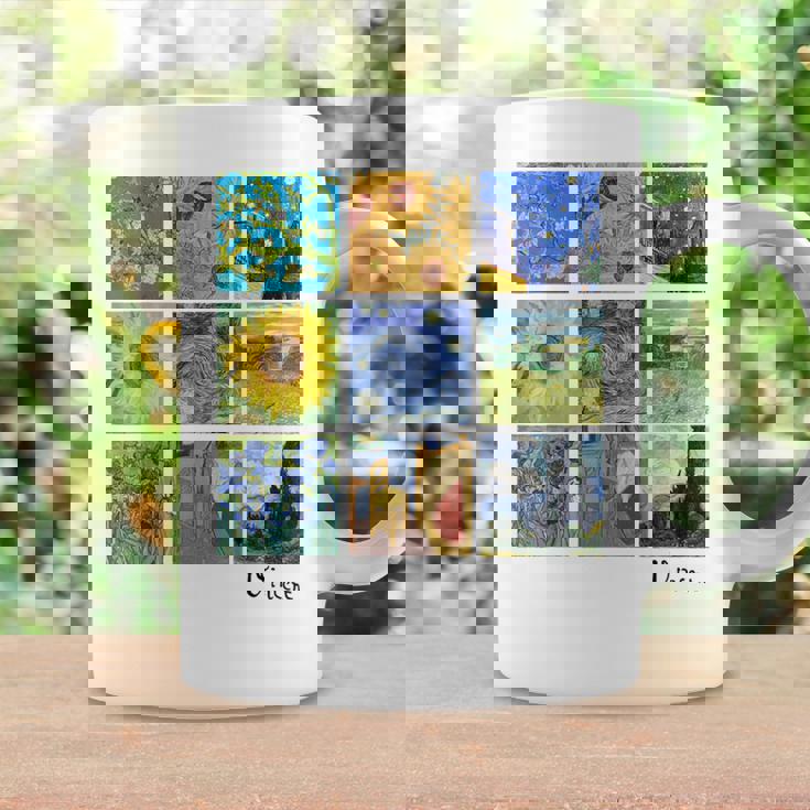 ひまわりと星月夜のゴッホ絵画コラージュ コーヒーマグ ギフトのアイデア