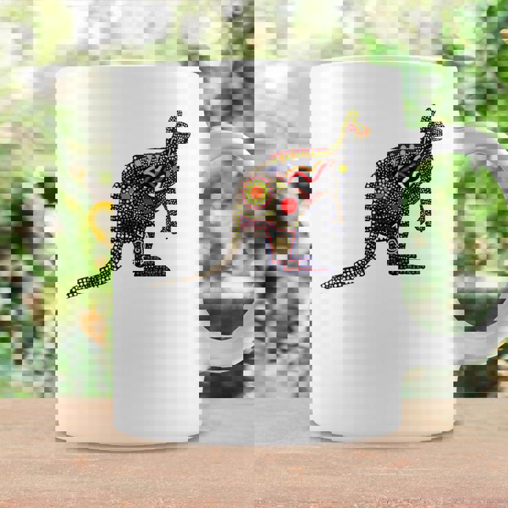 アボリジニアート カンガルー。 コーヒーマグ ギフトのアイデア