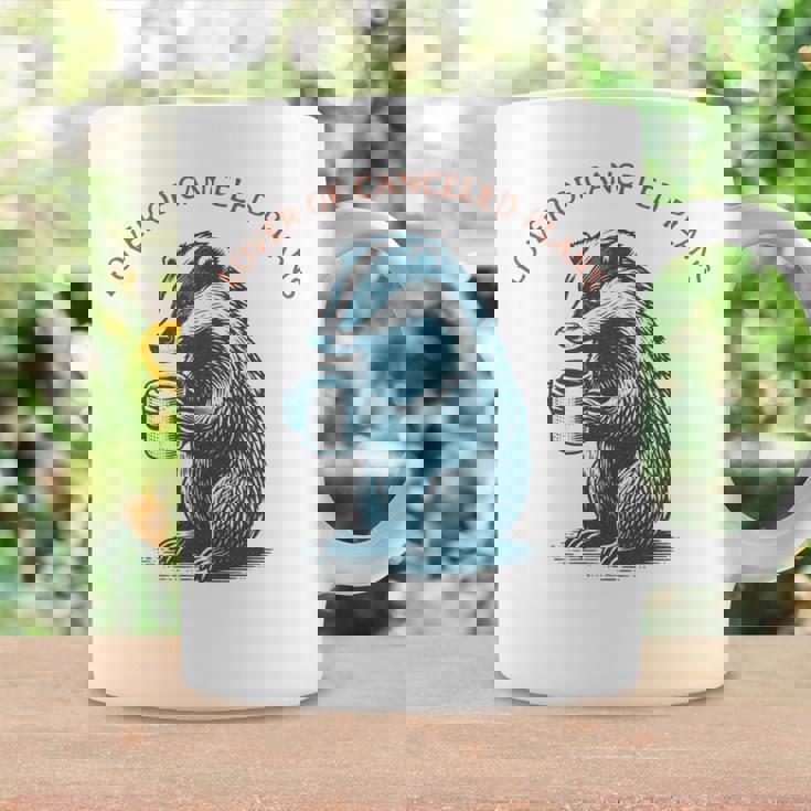 キャンセルされた計画の恋人 コーヒーを飲むアナグマ 長袖tシャツ コーヒーマグ ギフトのアイデア