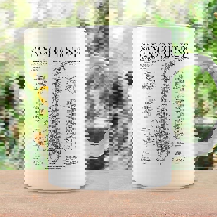 サックス オールド ヴィンテージ 特許 図面 プリント コーヒーマグ ギフトのアイデア