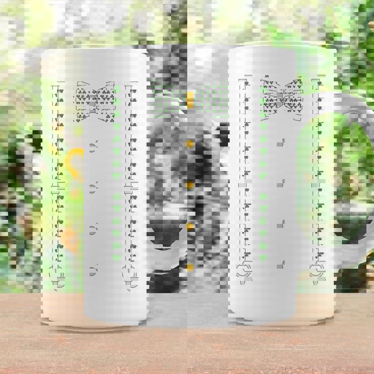 シャムロック 蝶ネクタイ & サスペンダー セントパトリックデー コスチューム コーヒーマグ ギフトのアイデア