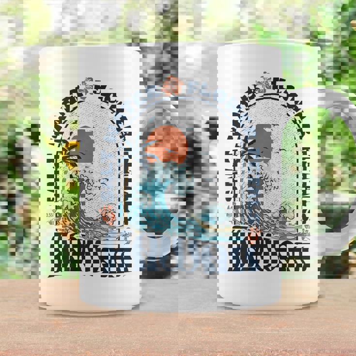 ソルトウォーターフラワー 花びら ハワイ 夏のビーチ愛好家 バック コーヒーマグ ギフトのアイデア