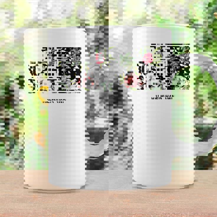 ハワイ ヴィンテージスタイル ノースショア ハレイワ ヤシの木 長袖tシャツ コーヒーマグ ギフトのアイデア