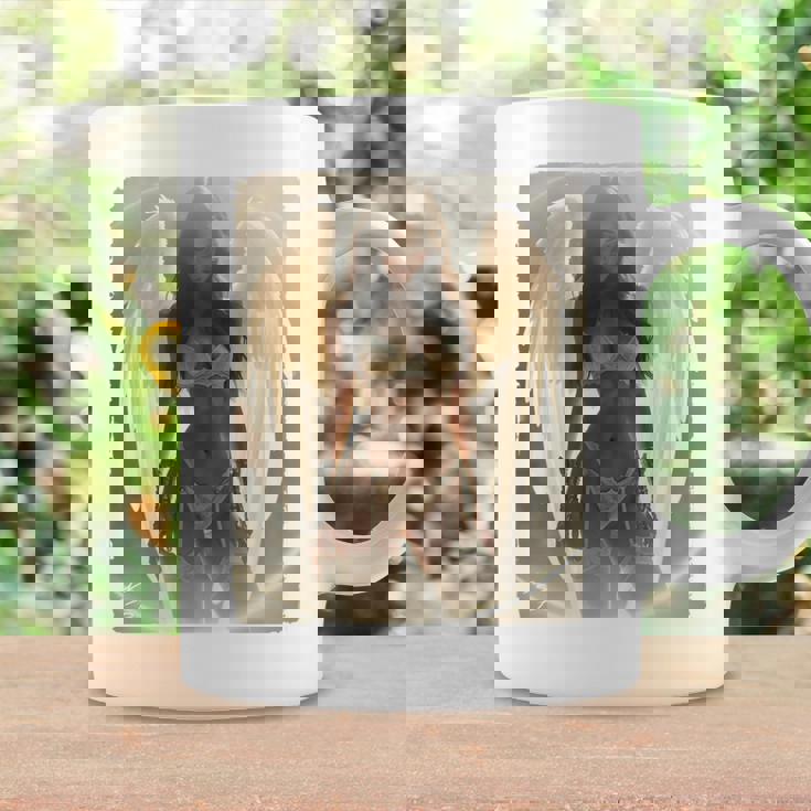 バックプリントtシャツ セクシーなブルネットエンジェルピンナップガール 長袖tシャツ コーヒーマグ ギフトのアイデア