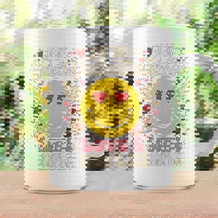 バレンタイン スマイルフェイス ハート 翼 かわいい 愛 チョコレート コーヒーマグ ギフトのアイデア