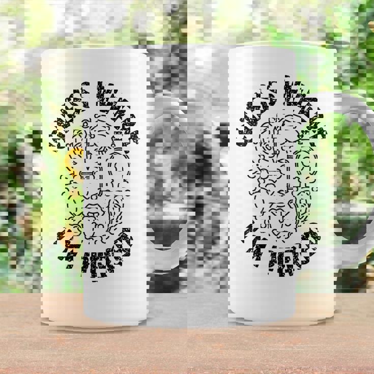 ボディピアス Guess Where I'm Pierced アンティーク調デザイン コーヒーマグ ギフトのアイデア