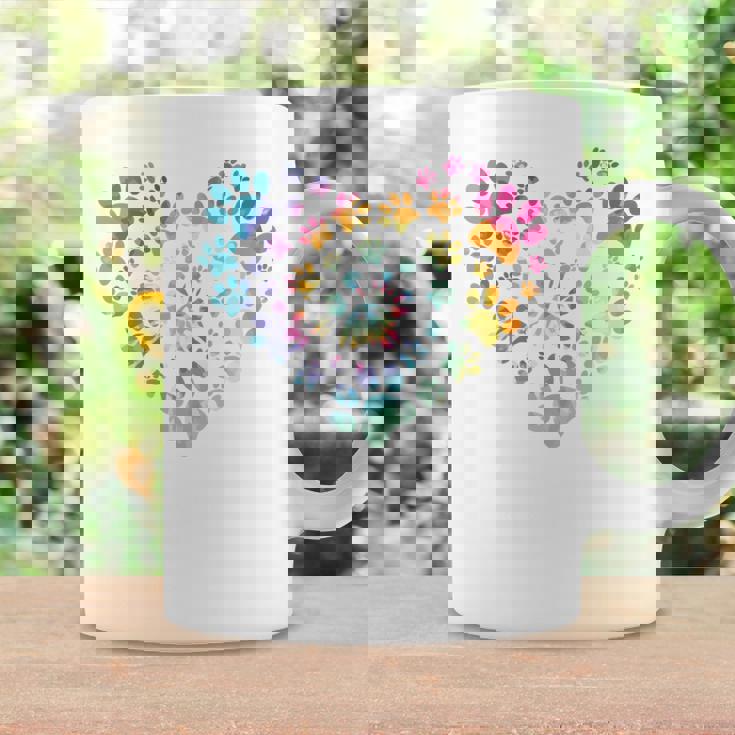 バックプリント 犬の足跡 犬 ペット 足跡 プリント 長袖tシャツ コーヒーマグ ギフトのアイデア