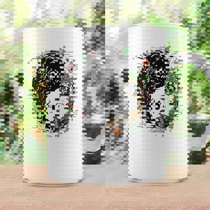 狸と狐 太極図 たぬき きつね コーヒーマグ ギフトのアイデア