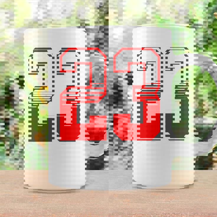 白赤番号 23 スポーツチーム コーヒーマグ ギフトのアイデア