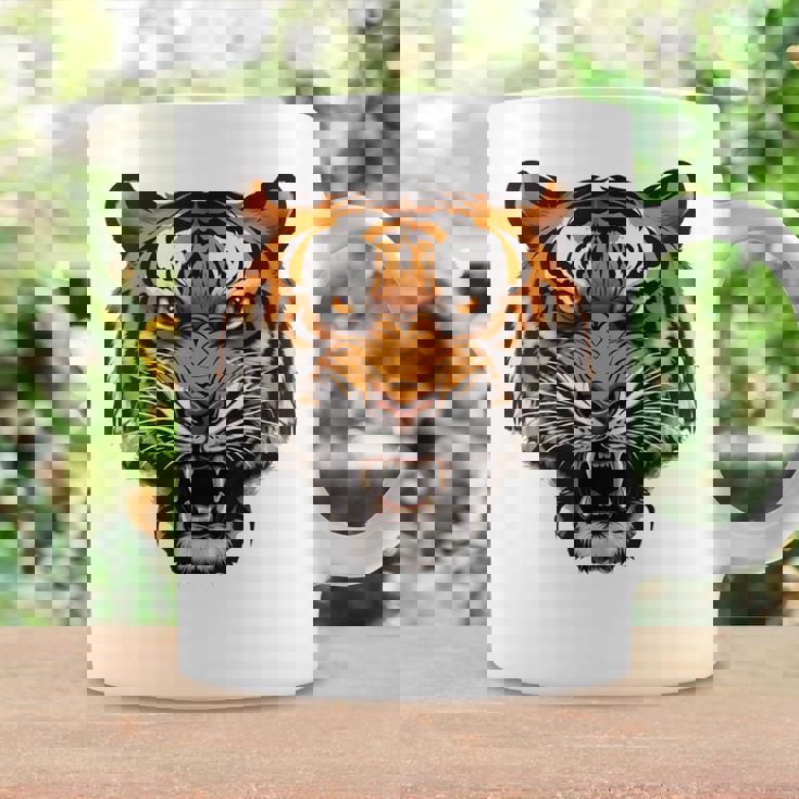 虎の肖像画 虎の恋人 野生動物 森の恋人 コーヒーマグ ギフトのアイデア