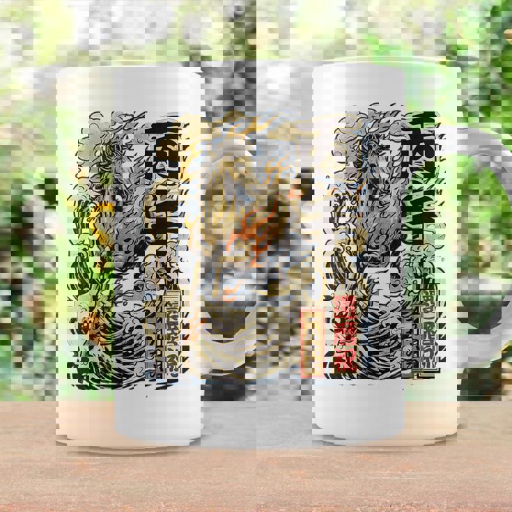 還暦 60歳 丙午 1966年生まれ 火の馬 和柄 波と炎の馬 ヴィンテージ 祝い デザイン コーヒーマグ ギフトのアイデア