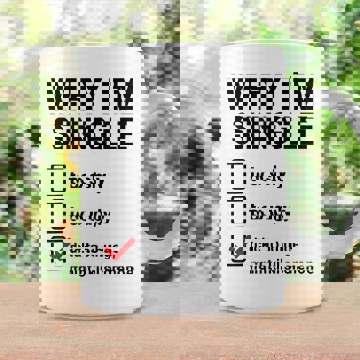 面白い皮肉な大人のユーモアの独身パーティーなぜ私は独身なのか コーヒーマグ ギフトのアイデア