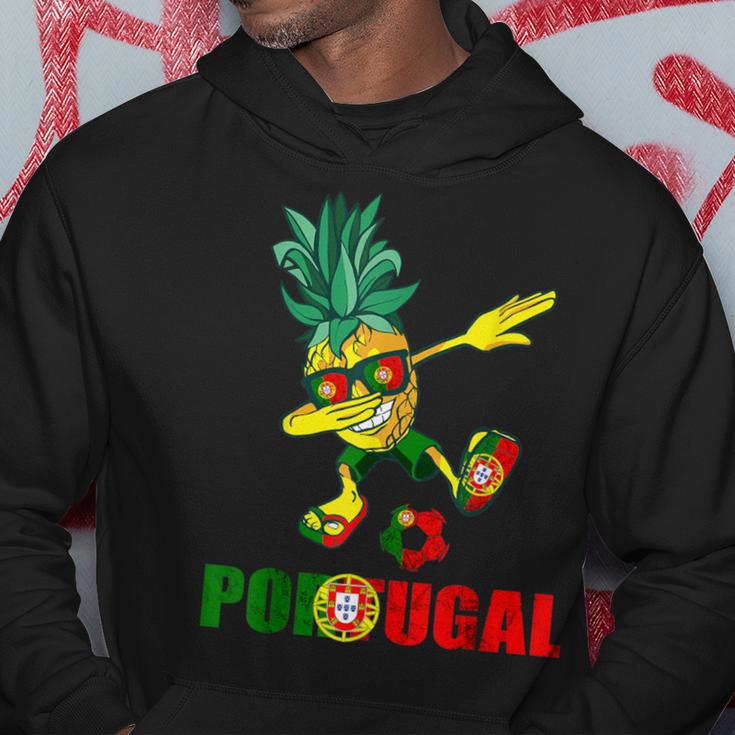 Bandera De Portugal Dabbing Piña Portugal Fútbol Portugal Sudadera Regalos divertidos