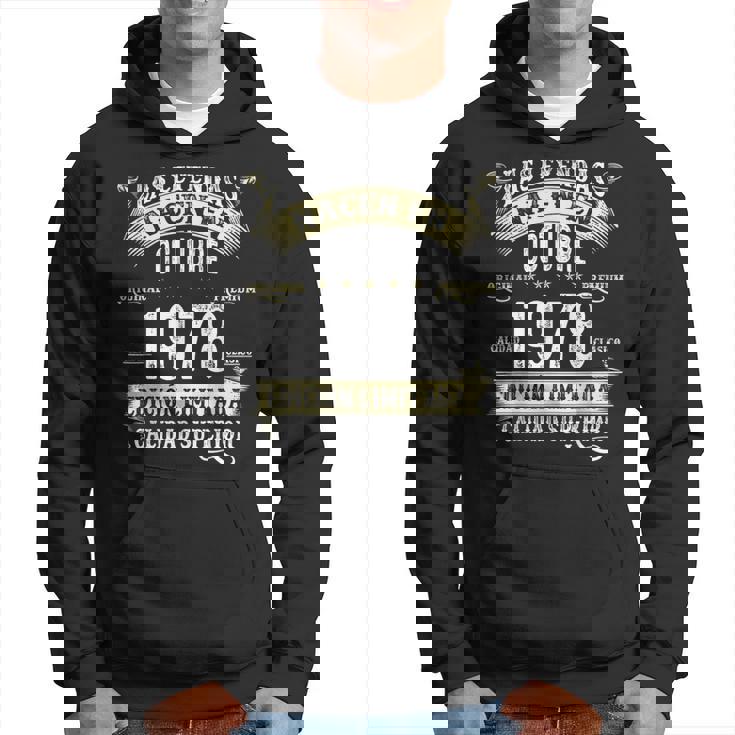 47 Años Cumpleaños Las Leyendas Nacen En Octubre De 1978 Sudadera