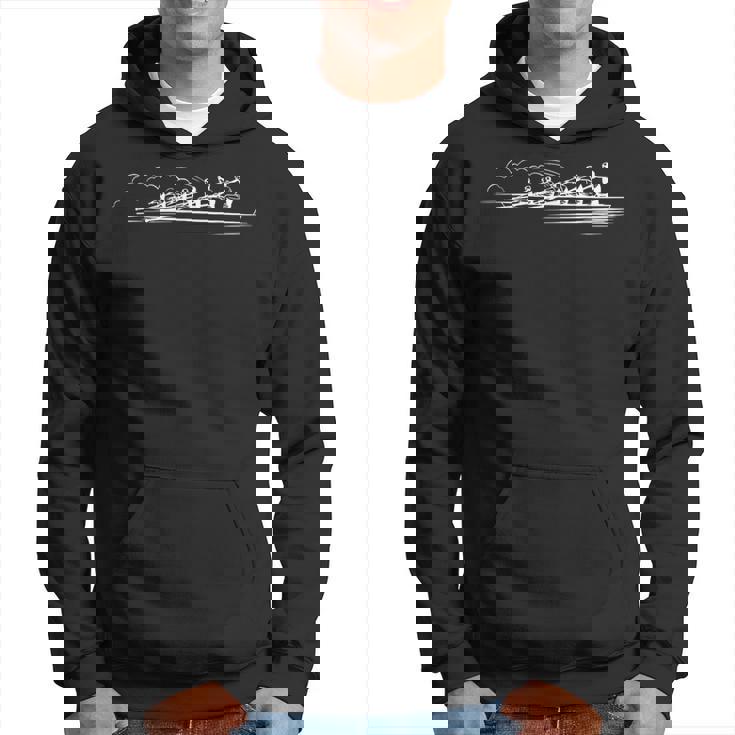 Arte En Línea Del Equipo De Remo Sudadera