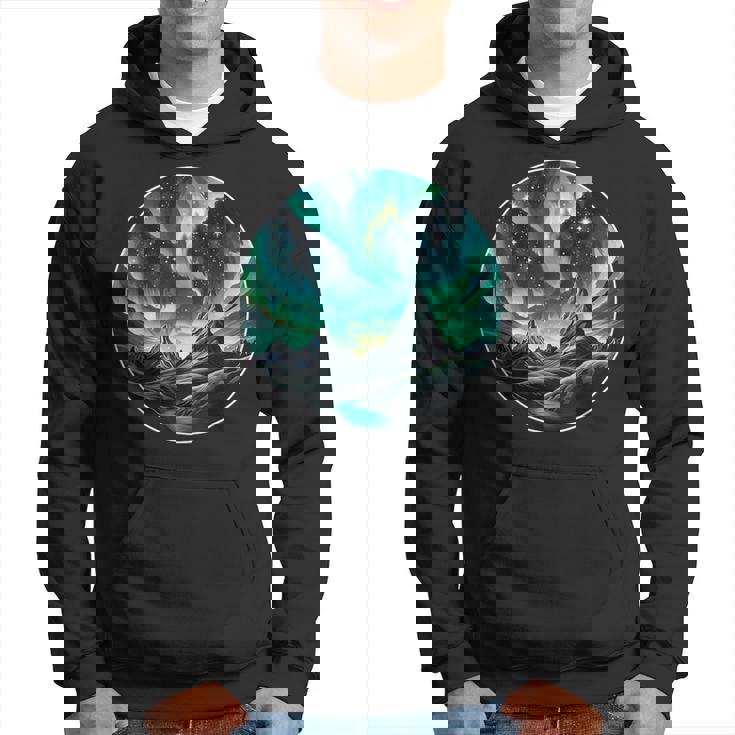 Aurore Boréale Aurores Boréales Ciel Nuit Nature Beauté Sweat à capuche