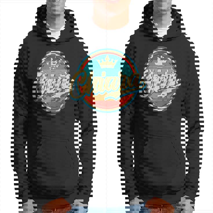 Chiara Rétro Nom Drôleintage Prénom Chiara Sweat à capuche