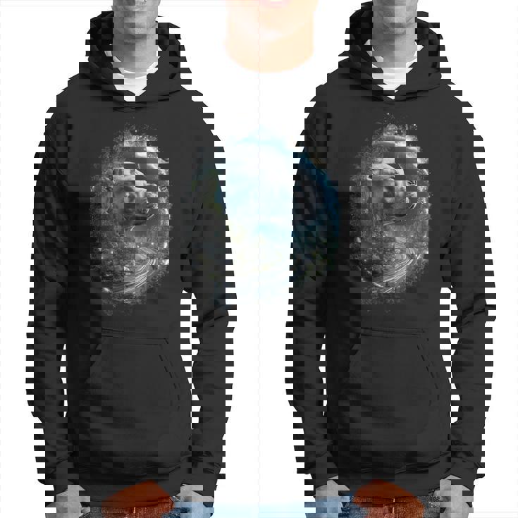 Diseño Artístico Retro De Pitbull Dog Al Atardecer Sudadera