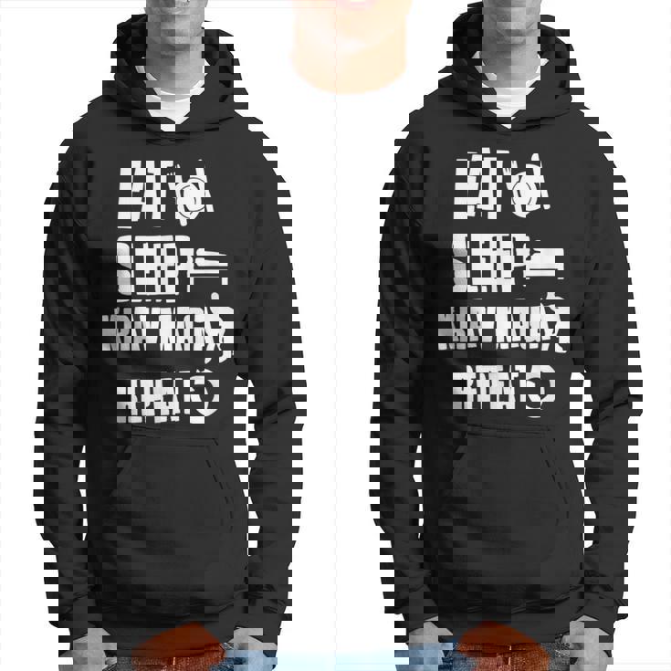 Divertida Krav Maga Eatleep Krav Maga Repeat Sudadera