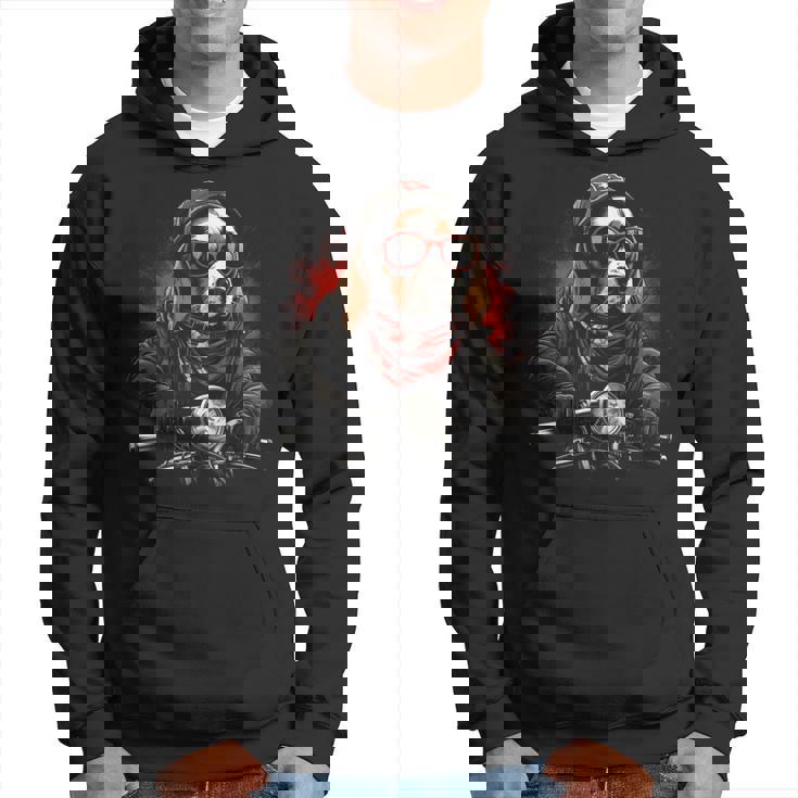 Fantastico Motociclista Papà Biker Divertente Cane Beagle Papà Rider Felpa con cappuccio