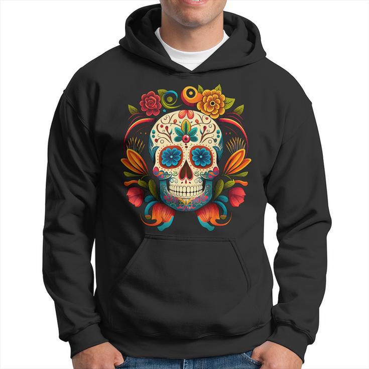 Fleurs Mexicainucre Crâne Dia De Los Muertos Cinco De Mayo Sweat à capuche
