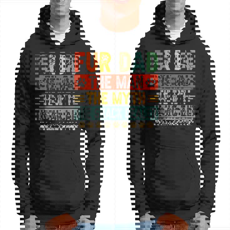 Fur Dad Man Mythnack Dealer Paw Cat Dog Festa Del Papà Felpa con cappuccio